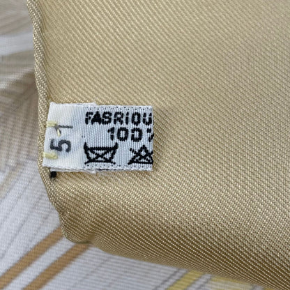 Hermes Large Scarf Silk Carre 90 Jeux de Paille Straw Play Beige — view 7