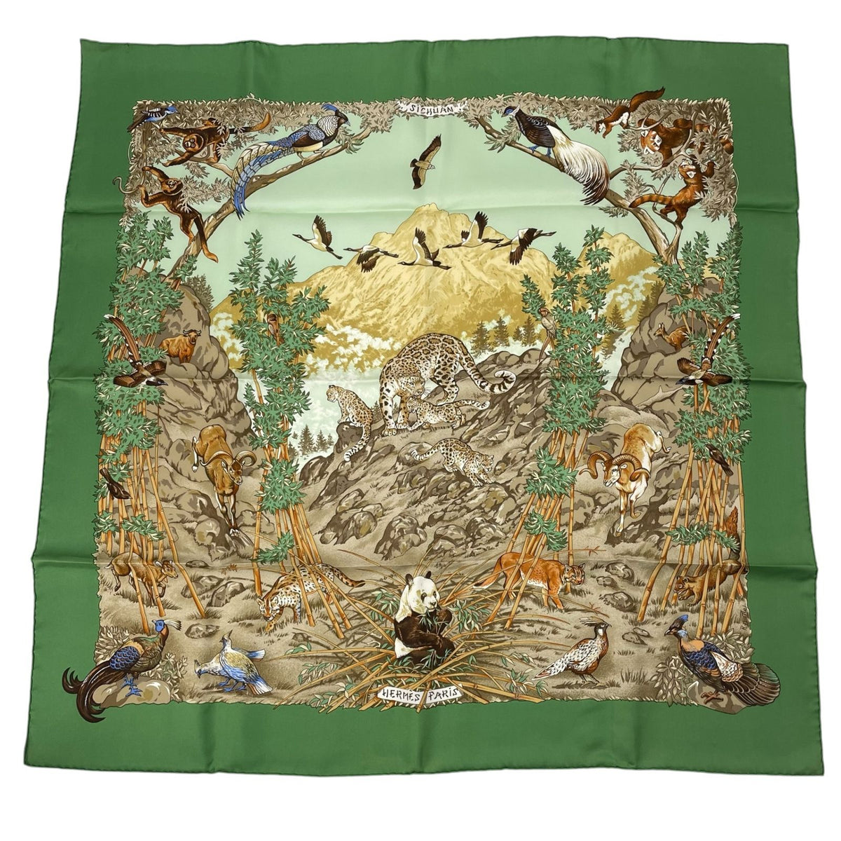 Hermes Scarf Carre 90 Silk Sichuan Green — view 2