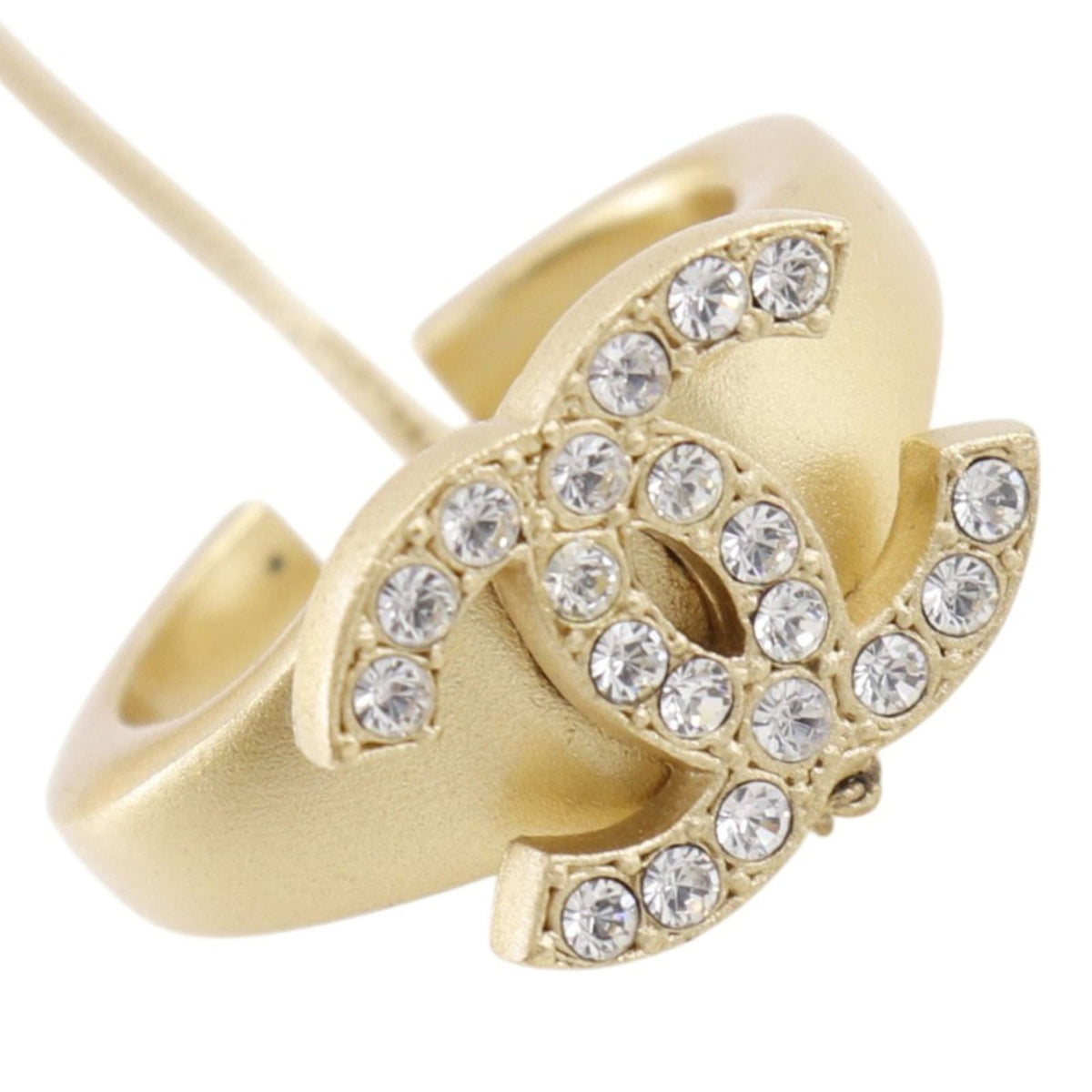 Chanel Ring Set CC Logo Gold Plated With Rhinestones 01c Bangle Bracelet — view 4