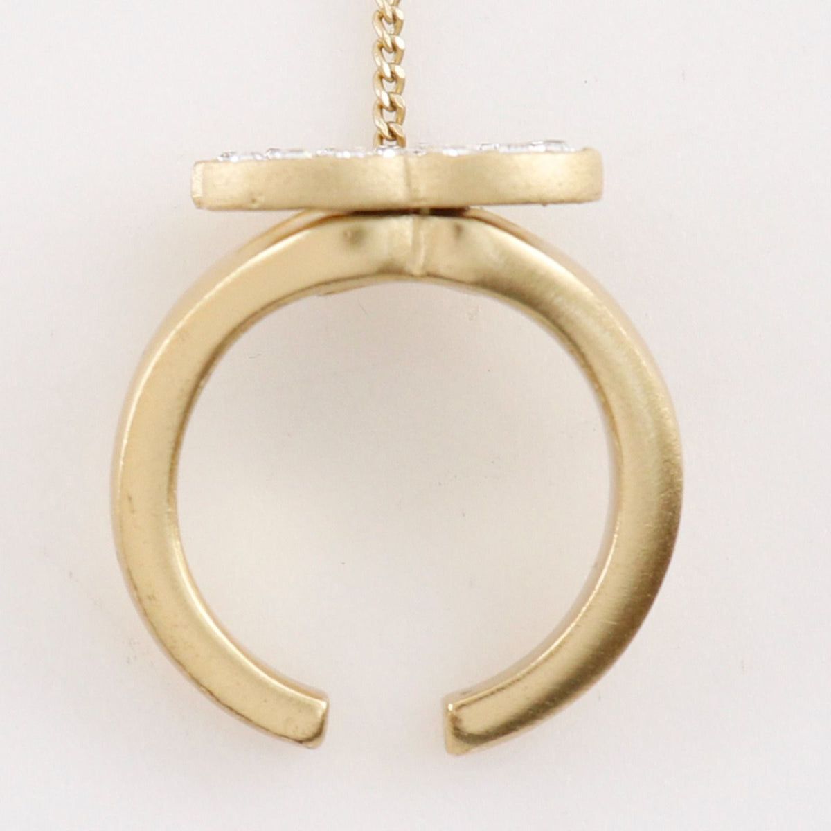Chanel Ring Set CC Logo Gold Plated With Rhinestones 01c Bangle Bracelet — view 5