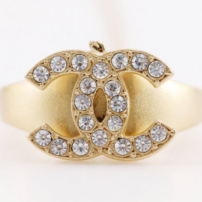 Chanel Ring Set CC Logo Gold Plated With Rhinestones 01c Bangle Bracelet — view 6