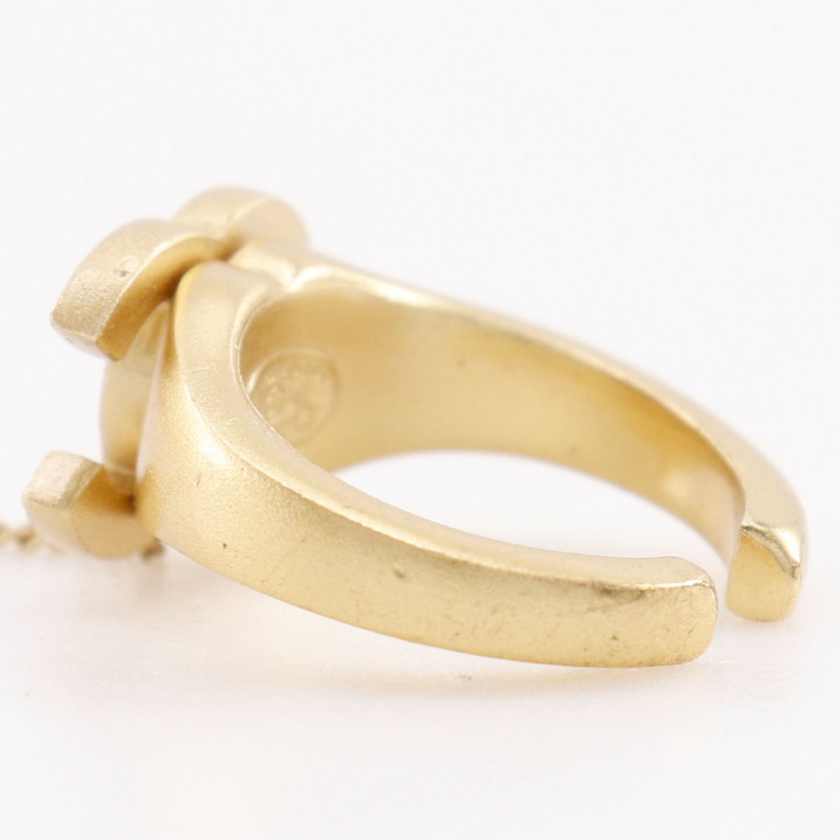 Chanel Ring Set CC Logo Gold Plated With Rhinestones 01c Bangle Bracelet — view 7