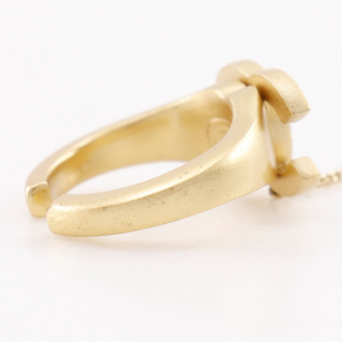 Chanel Ring Set CC Logo Gold Plated With Rhinestones 01c Bangle Bracelet — view 8
