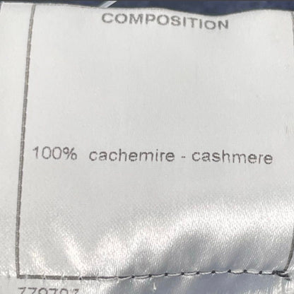 Chanel Logo Cashmere Sleeveless Dress 40 Navy — view 5