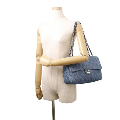 Chanel Chain Shoulder Bag CC Logo Quilted Denim — view 4