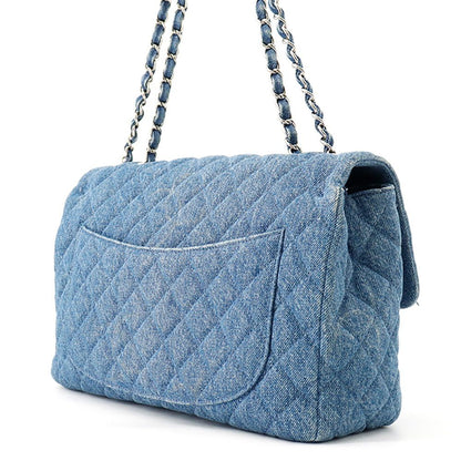Chanel Chain Shoulder Bag CC Logo Quilted Denim — view 2