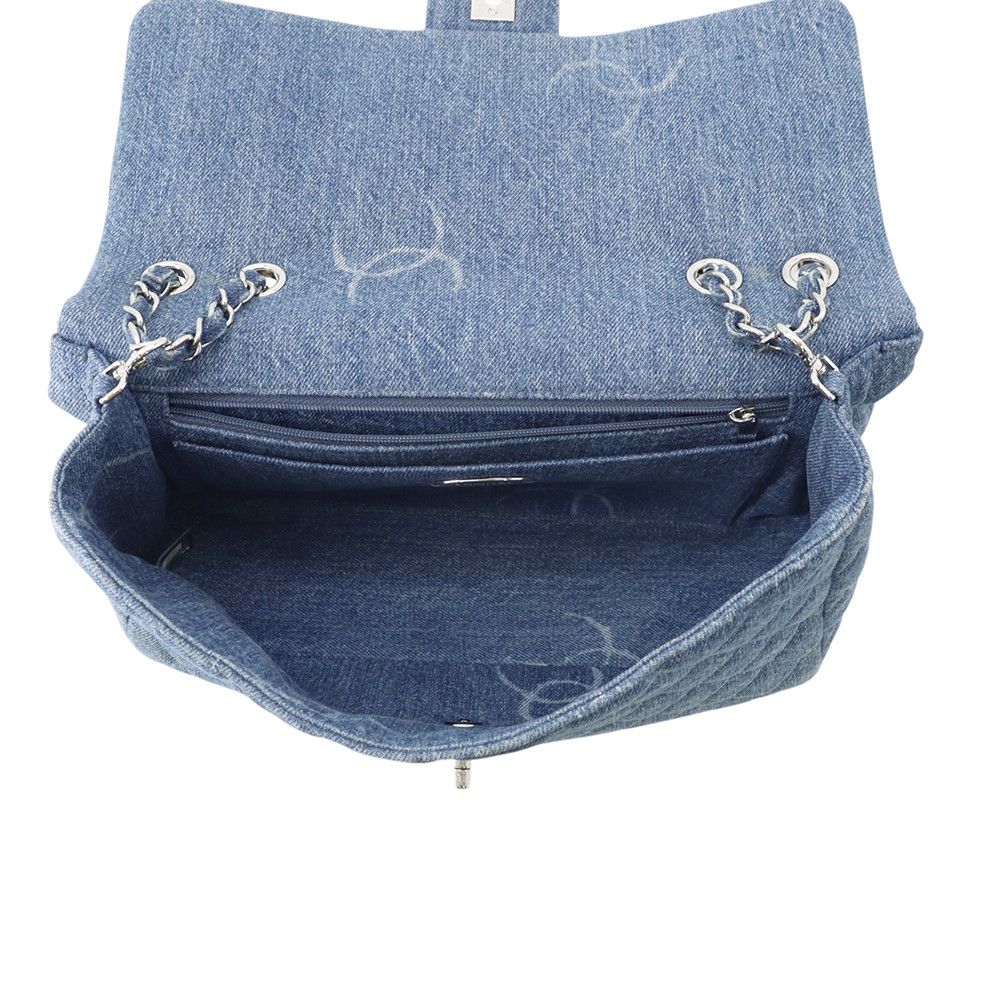 Chanel Chain Shoulder Bag CC Logo Quilted Denim — view 7