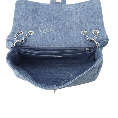 Chanel Chain Shoulder Bag CC Logo Quilted Denim — view 7