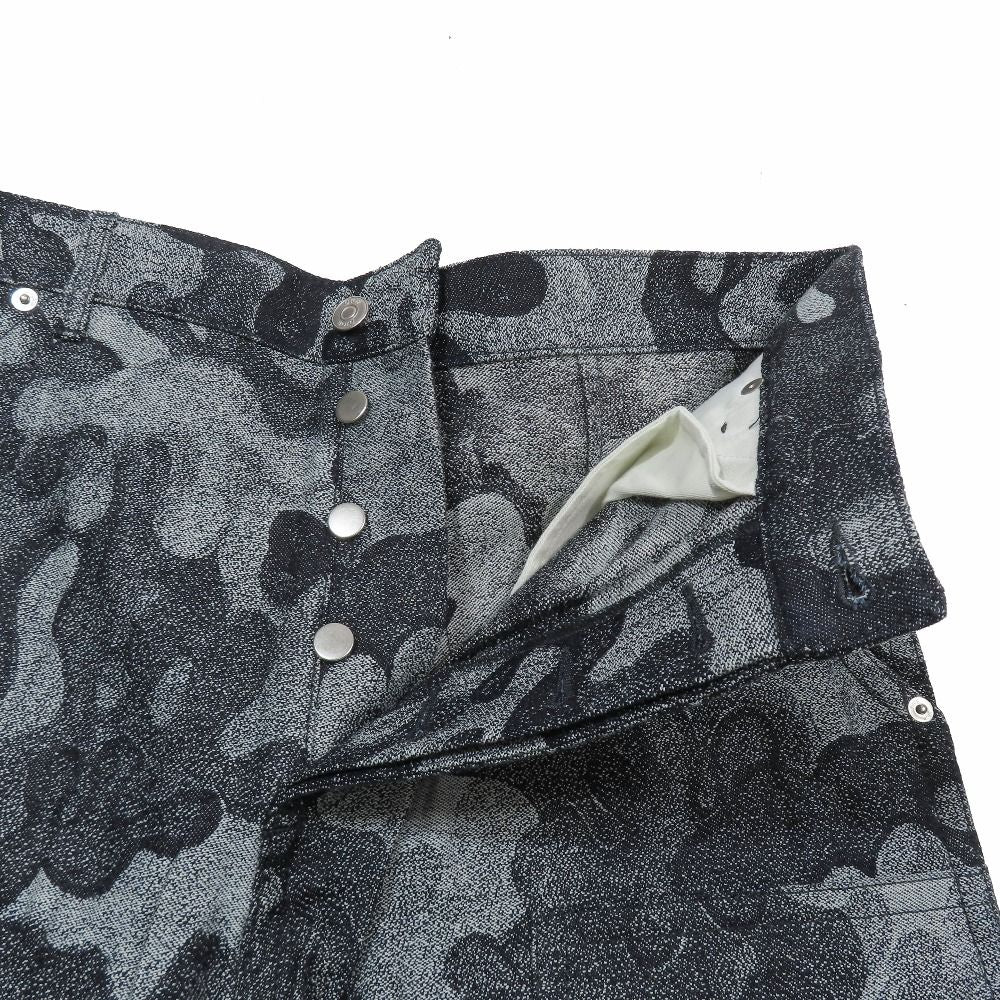 Dior Peter Doig Denim Pants Camouflage Button Fly 31 Gray — view 3