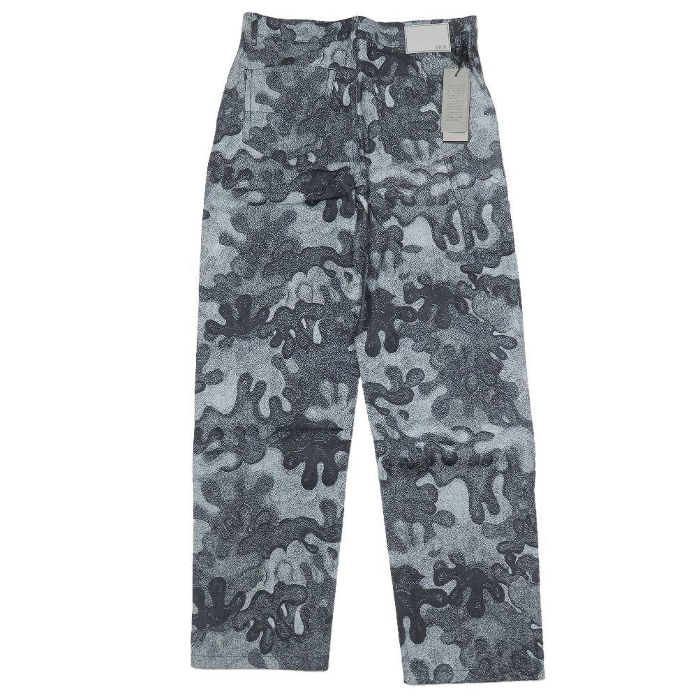 Dior Peter Doig Denim Pants Camouflage Button Fly 31 Gray — view 2