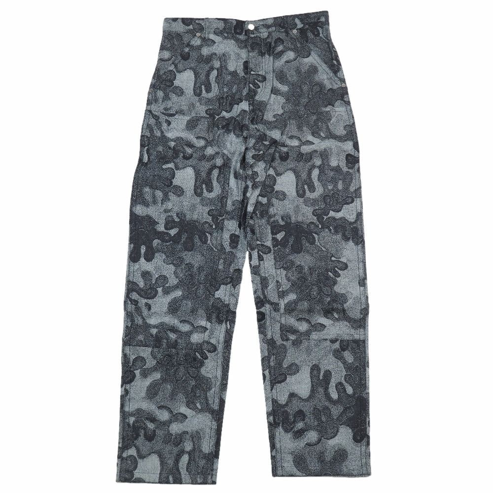Dior Peter Doig Denim Pants Camouflage Button Fly 31 Gray