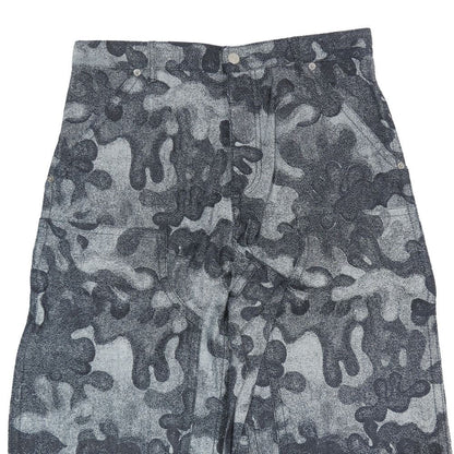Dior Peter Doig Denim Pants Camouflage Button Fly 31 Gray — view 4