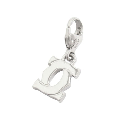 Cartier 18K White Gold Double C 2C Logo Pendant Baby Charm — view 2