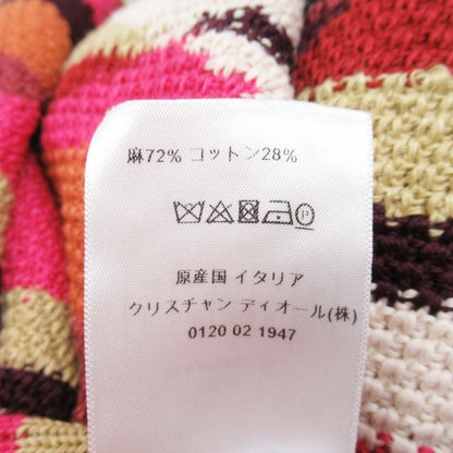Dior All Over Pattern Linen Cotton Knit Mimore Skirt Tiered — view 5
