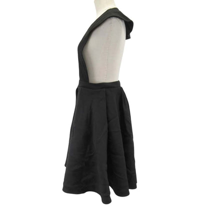 Dior Back Chien Dress Pleated Circular Skirt 38 Black — view 2