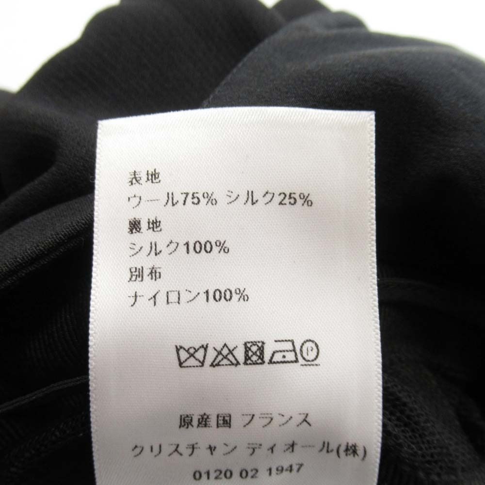 Dior Back Chien Dress Pleated Circular Skirt 38 Black — view 8
