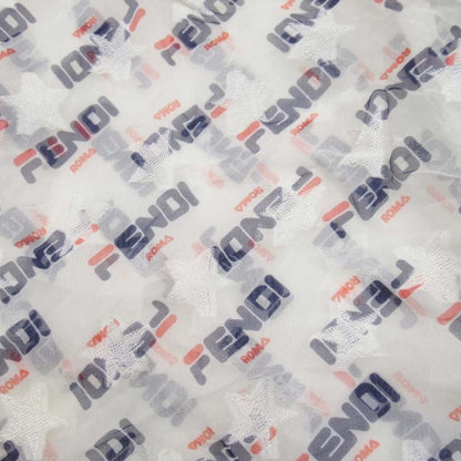 Fendi Fila Logo Silk Chiffon Blouse Top Mania 36 White Multicolor — view 5