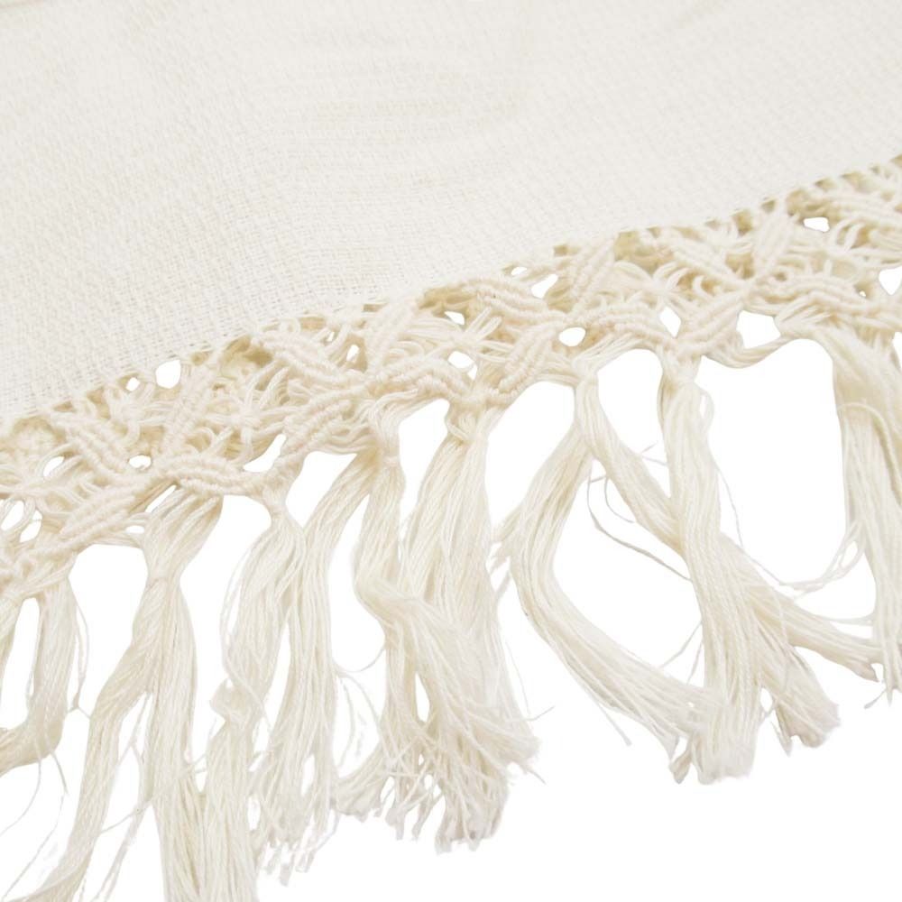 Dior Lace Up High Waist Long Skirt Fringe 36 Ivory — view 6