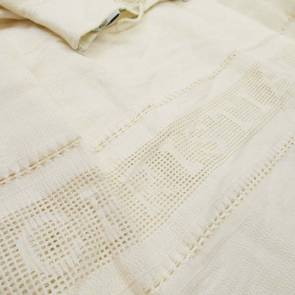 Dior Lace Up High Waist Long Skirt Fringe 36 Ivory — view 4
