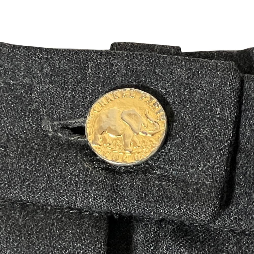 Chanel Vintage Wool Wide Leg Trousers 34 Gray Pants — view 5