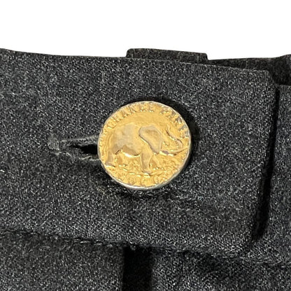 Chanel Vintage Wool Wide Leg Trousers 34 Gray Pants — view 5