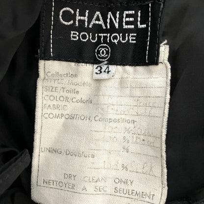 Chanel Vintage Wool Wide Leg Trousers 34 Gray Pants — view 7