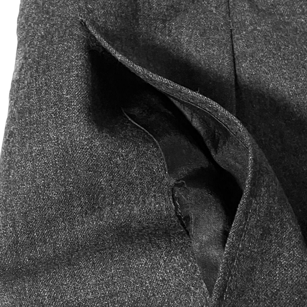 Chanel Vintage Wool Wide Leg Trousers 34 Gray Pants — view 6