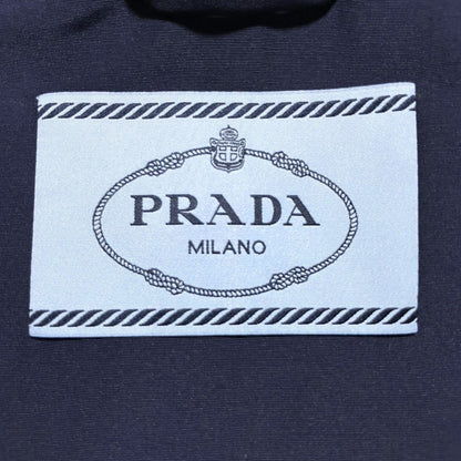 Prada Double Breasted Spring Coat Trench 38 Navy — view 8