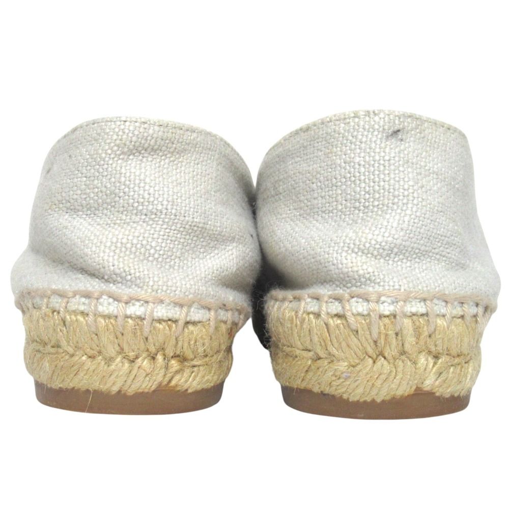 Chanel CC Logo Espadrilles Shoes Ivory Black 36 — view 4