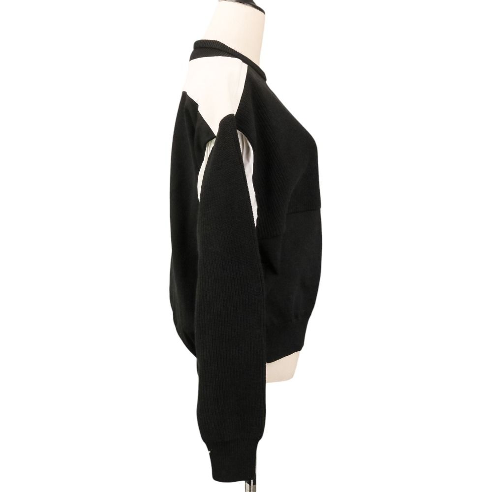 Louis Vuitton Mixed Knit Lightweight Summer Pullover Sweater S Black White — view 5