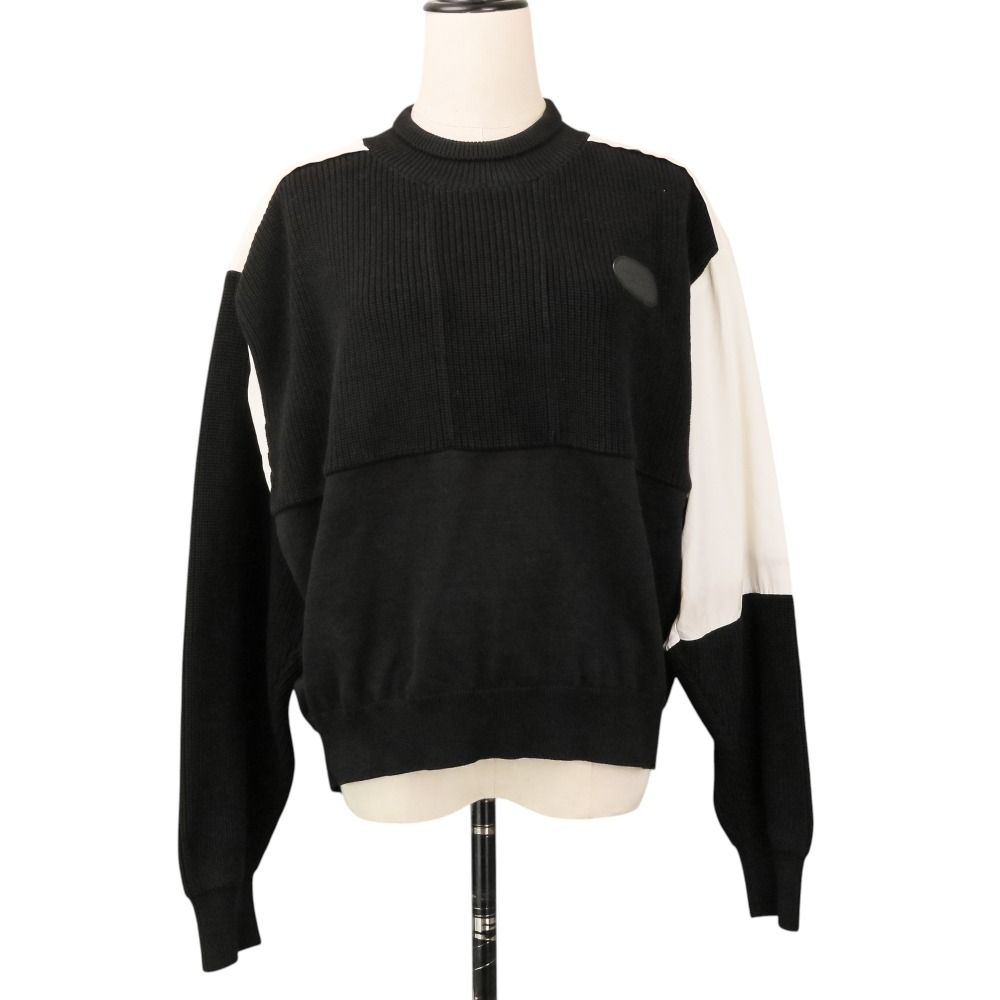 Louis Vuitton Mixed Knit Lightweight Summer Pullover Sweater S Black White