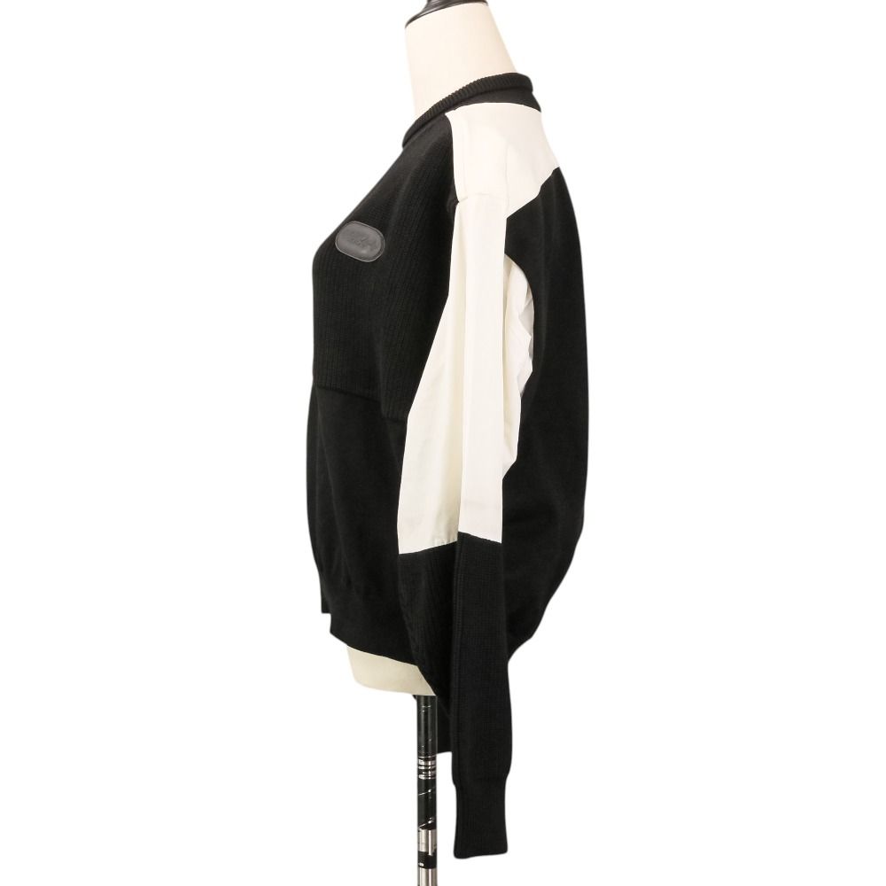 Louis Vuitton Mixed Knit Lightweight Summer Pullover Sweater S Black White — view 3