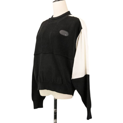 Louis Vuitton Mixed Knit Lightweight Summer Pullover Sweater S Black White — view 2
