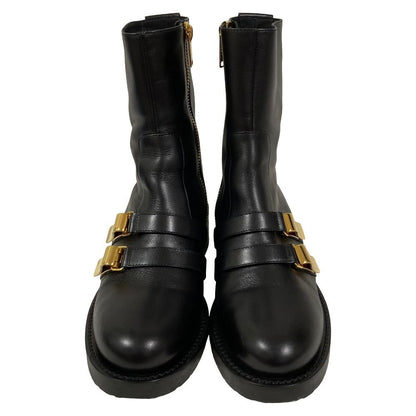 Dior D-Matelasse Leather Ankle Boots Black — view 3