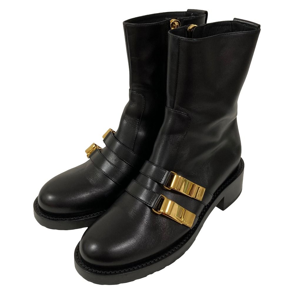 Dior D-Matelasse Leather Ankle Boots Black