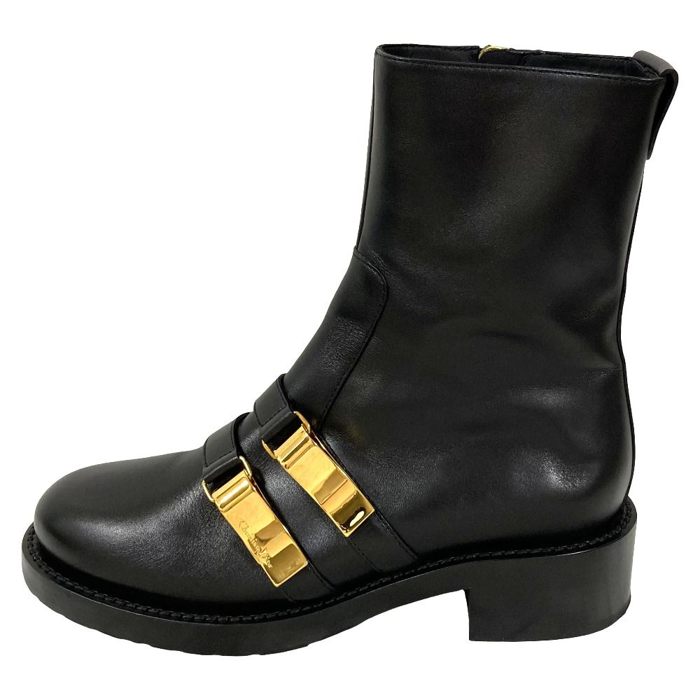 Dior D-Matelasse Leather Ankle Boots Black — view 2