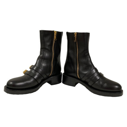 Dior D-Matelasse Leather Ankle Boots Black — view 4