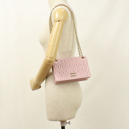 Miu Miu Chain Matelasse Shoulder Bag Lambskin — view 8