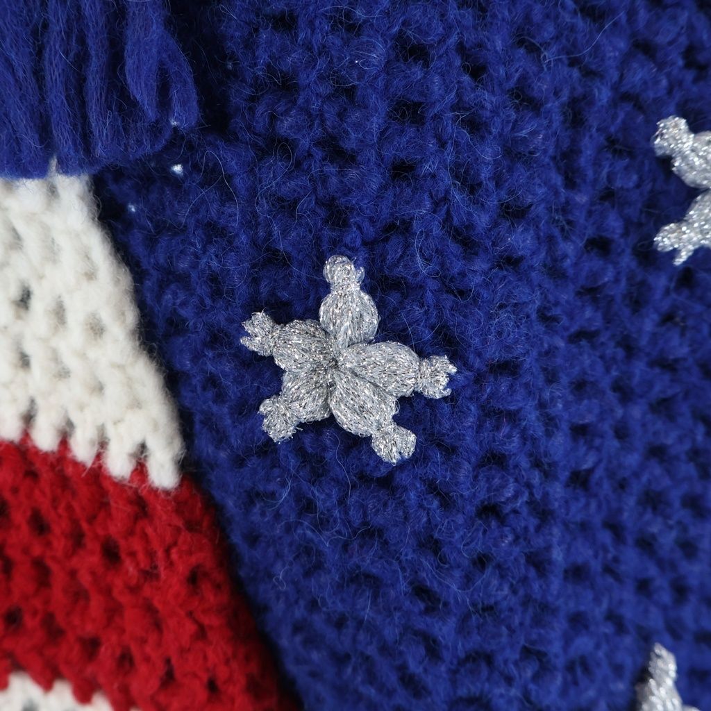 Celine Wool Hoodie Stars and Stripes Hooded Knit Sweater Multi — view 6