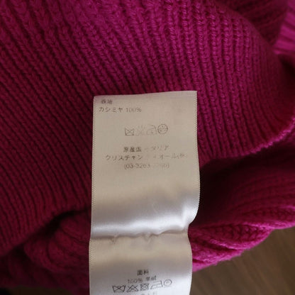 Dior Cashmere Square Neck Half Sleeve Knit Sweater Pink — view 8