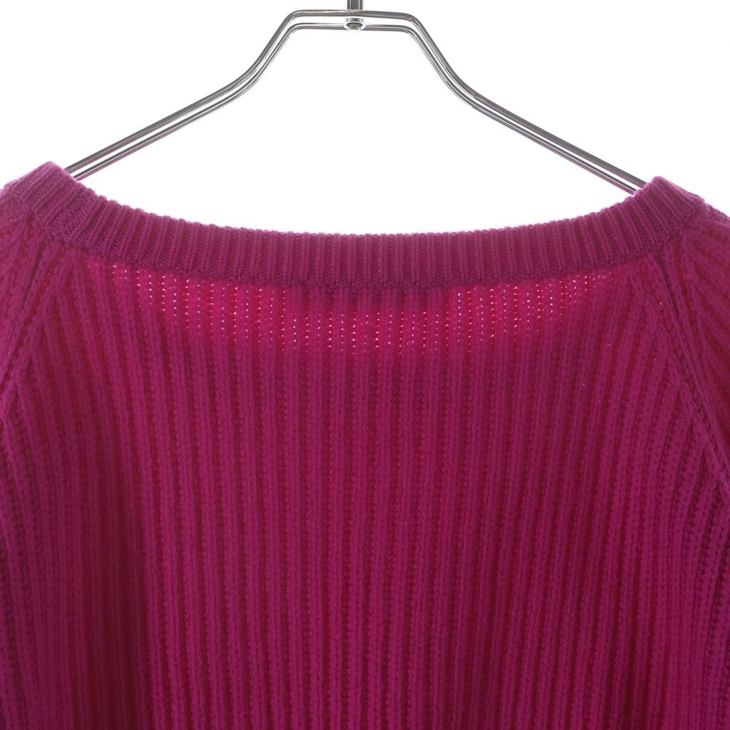 Dior Cashmere Square Neck Half Sleeve Knit Sweater Pink — view 4
