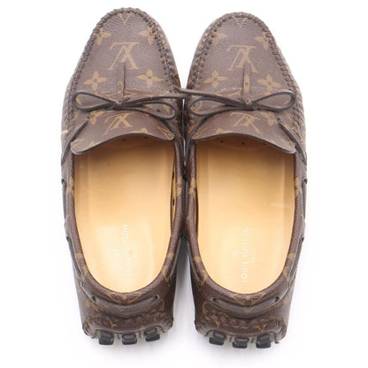 Louis Vuitton LV Driver Line Loafers Monogram Driving Shoes Brown — view 4