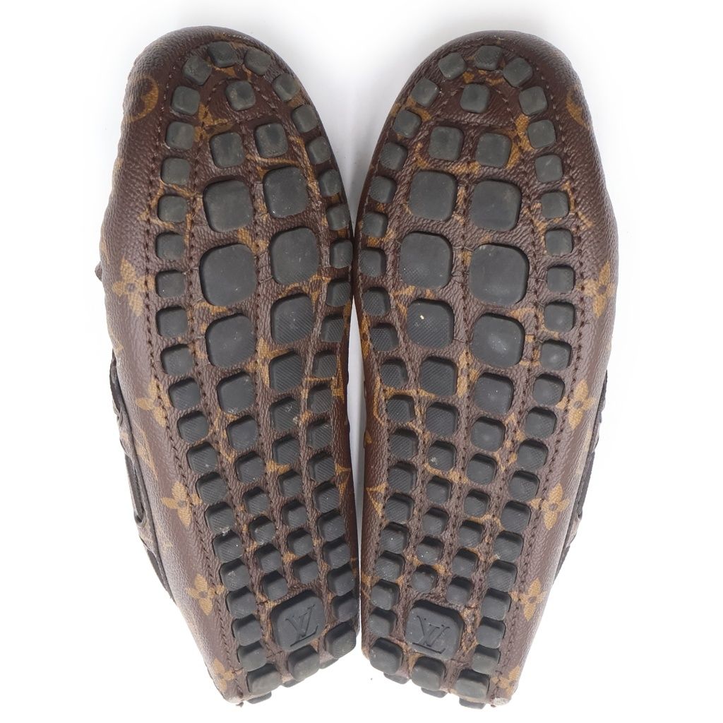 Louis Vuitton LV Driver Line Loafers Monogram Driving Shoes Brown — view 5