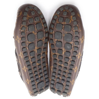 Louis Vuitton LV Driver Line Loafers Monogram Driving Shoes Brown — view 5