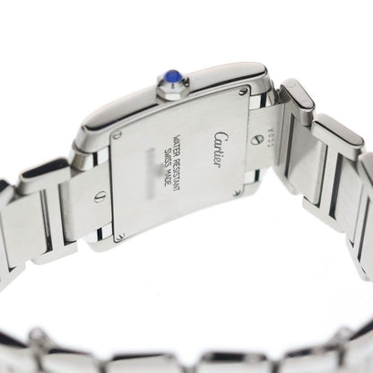 Cartier Tank Francaise White Dial SS Quartz Stainless Steel Watch — view 5