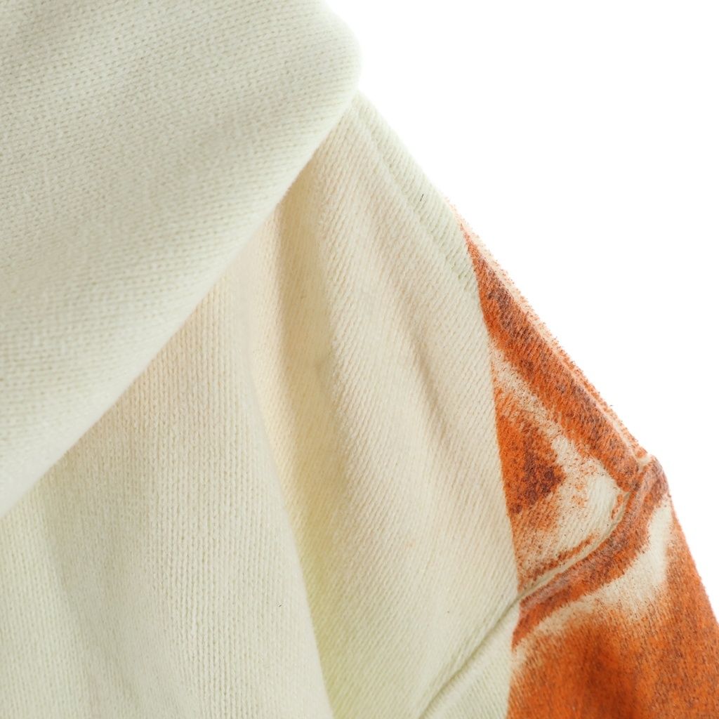 Loewe Paula's Ibiza Hoodie Alphabet Print Graphic Pullover Orange White — view 6