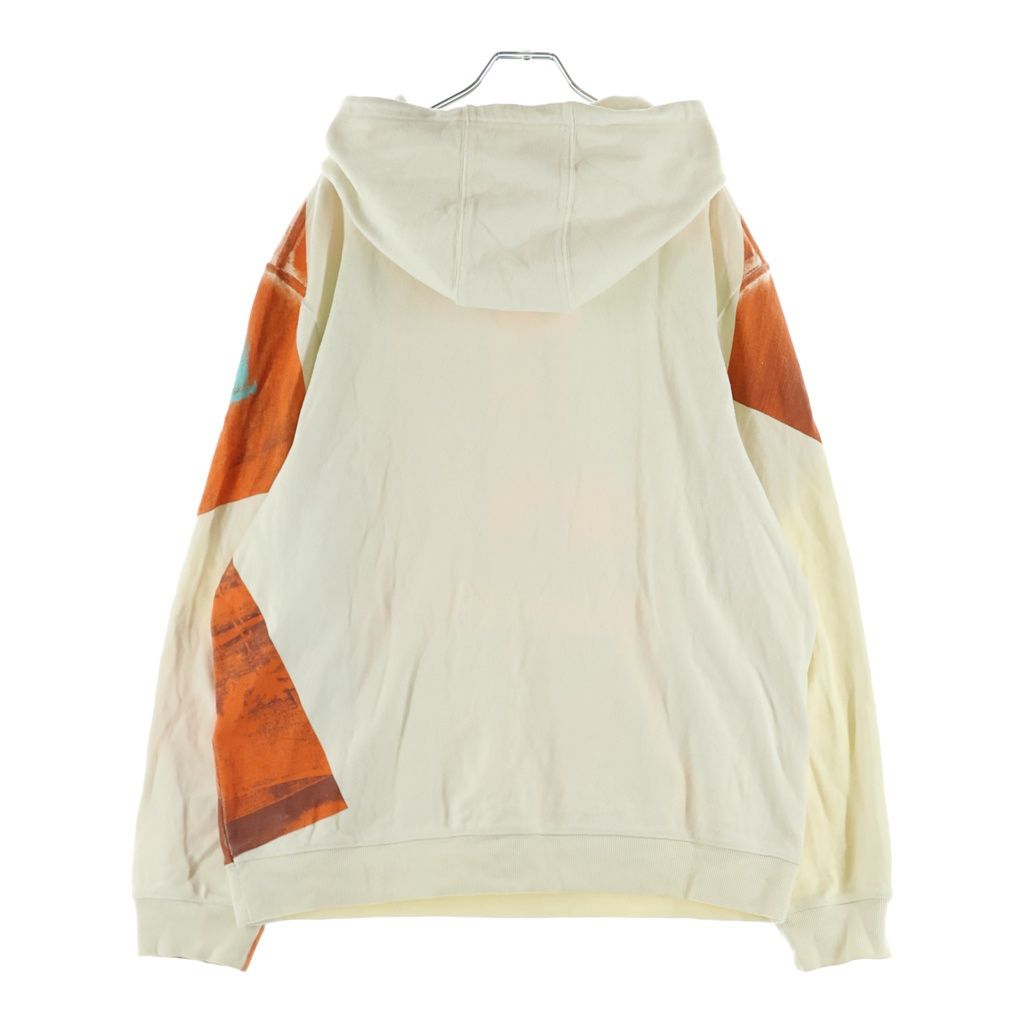 Loewe Paula's Ibiza Hoodie Alphabet Print Graphic Pullover Orange White — view 2