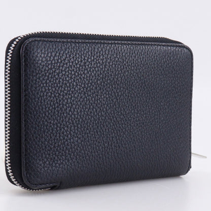 Celine Midi Amzip Around Calf Leather Black Bifold Wallet — view 3