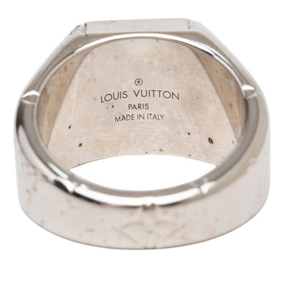 Louis Vuitton Monogram Signet Ring M Silver Metal — view 6