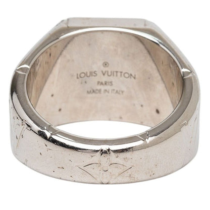 Louis Vuitton Monogram Signet Ring M Silver Metal — view 3